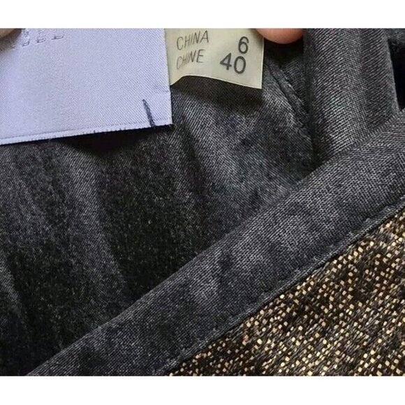 Vera Wang Lavender Label Dress Size 6 Gold Metallic with Black Lace - Picture 8 of 10